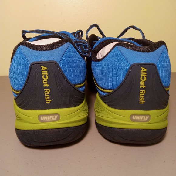 Merrell Mens All Out Rush Trail Running Shoe, Blue /Lime 15M NWT - Picture 3 of 7